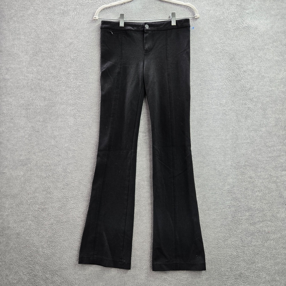 Vince Women Pants 2 Black Chino Flared Low Rise Zipped Pocket 30 in Inseam